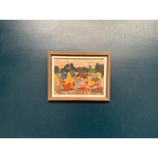 Nils Söderberg, Abstract Landscape, 1960s, Oil Painting on Panel, Framed For Sale - Image 13 of 15