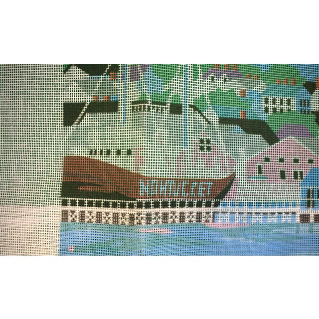 Erica Wilson Vintage Needlepoint Nantucket Harbor Kit 1988 Persian Wool (New) For Sale - Image 4 of 7