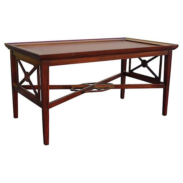 Rectangular LeatherTop Coffee Table Chairish