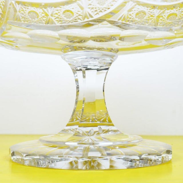 Large Cut Crystal Centerpiece, 1960s For Sale - Image 3 of 13