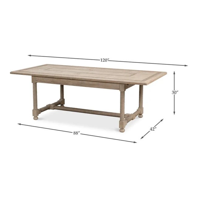 Country Draw Leaf Extension Dining Table For Sale In Raleigh - Image 6 of 12