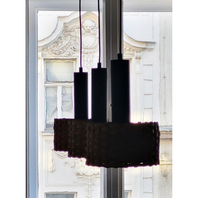 Mid-Century Modern Danish Rattan Pendant, 1960s For Sale - Image 10 of 11