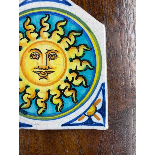 Vietri First Stones Sicilian Sun Wall Plaque For Sale In San Francisco - Image 6 of 12