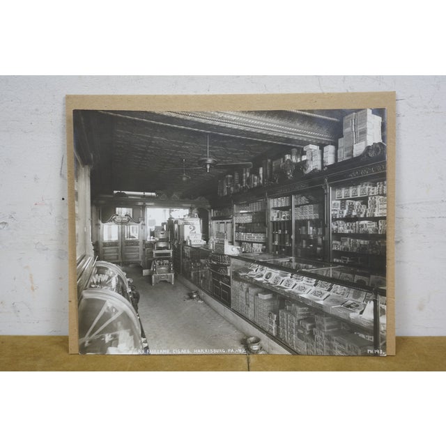 6 Antique Black & White 19thC Haberdashery Lifestyle Photographic Prints NCR, Framed For Sale - Image 10 of 12