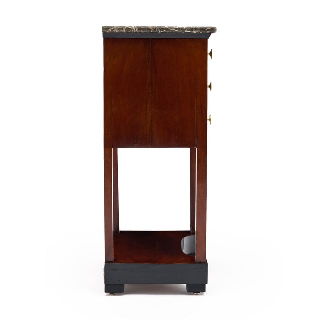 Wood French Consulat Empire Mahogany Side Table With Black Marble Top, Circa 1805 For Sale - Image 7 of 9