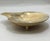 This is a beautiful vintage set of 14 KT. Gold Plate Florentine metal salt cellar/dish with removable glass inserts. Each...
