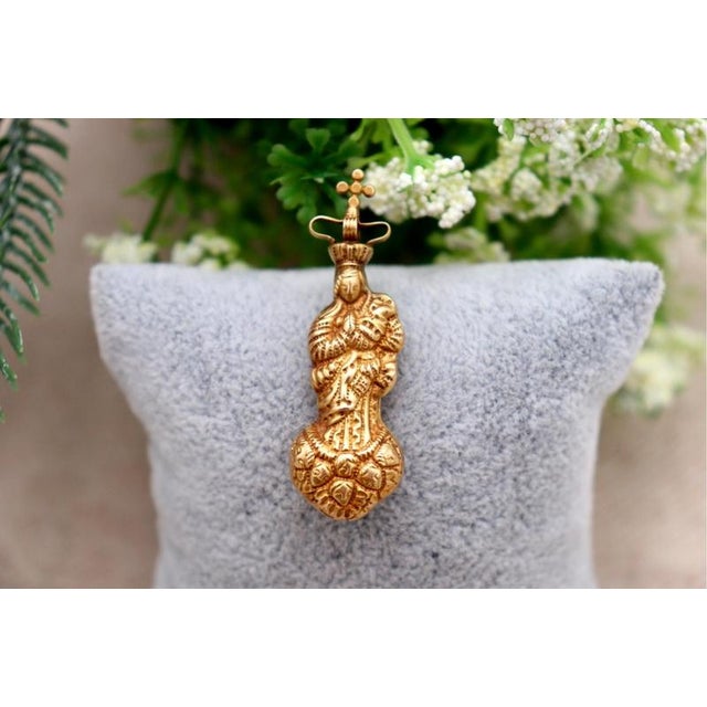 19.2K Gold Our Lady of the Immaculate Conception Pendant For Sale - Image 3 of 5