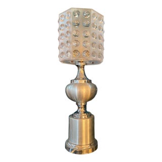 Vintage Aluminium Table Lamp For Sale