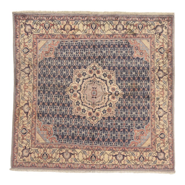 Vintage Persian Bijar Rug, 06'04 X 06'06 For Sale