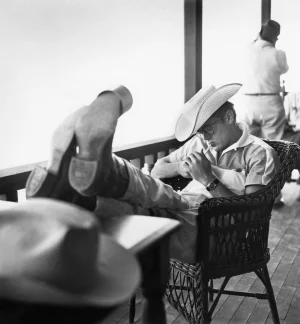 James Dean on Location for "Giant" in 1955. 11x14 Print by Sid Avery