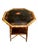 Chinoiserie Antique Scorched Bamboo Chinoiserie Side Table With Hand-Painted Lacquer Top, Early 20th Century For Sale - Image 3 of 18