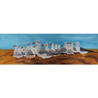 Richa Dave, Mews Seagulls, 2010s, Acrylic For Sale