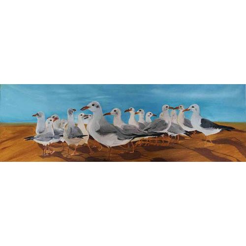 Richa Dave, Mews Seagulls, 2010s, Acrylic For Sale