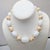 Metal Vintage 1980s Signed Givenchy Goldtone White Beaded Faux-Pearl Necklace For Sale - Image 7 of 9
