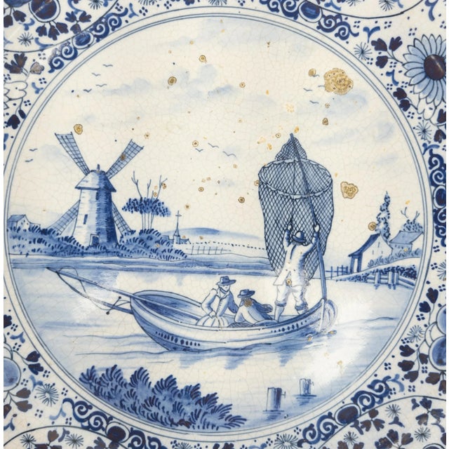 We are selling this attractive Dutch delft charger. This blue and white Charger is probably 18th century but could be...