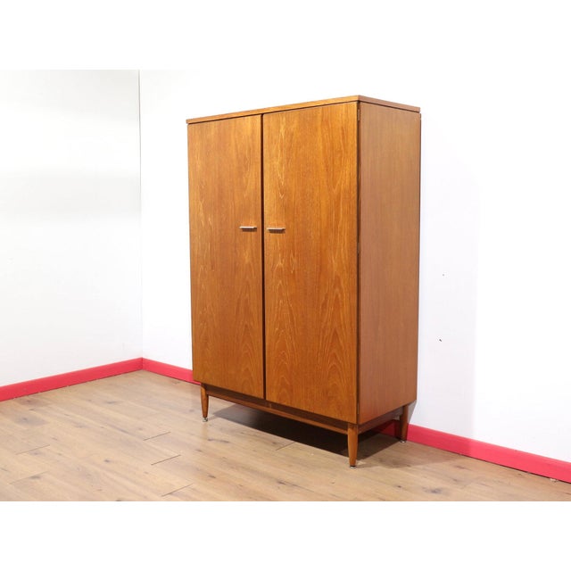 Mid-Century Modern Mid Century Modern Vintage Teak Armoire Wardrobe by White and Newton Danish Style For Sale - Image 3 of 13