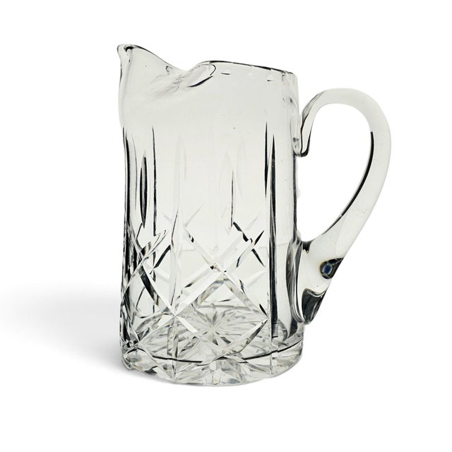 Royal Brierley Late 20th Century Royal Brierley Ascot Hand Cut Lead Crystal 32 Oz Ice Lip Pitcher For Sale - Image 4 of 12
