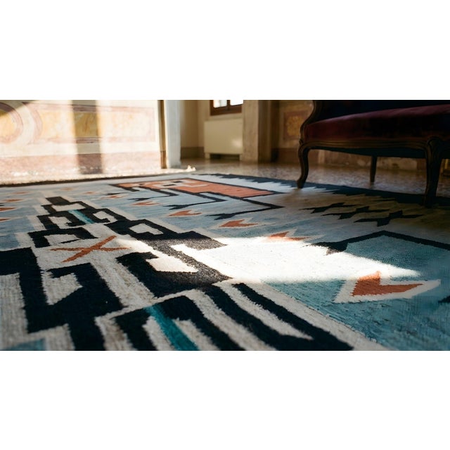 1930s Chimayo Southwestern Style Carpet ( 7'2" x 11'2" - 230 x 340 ) For Sale - Image 12 of 14