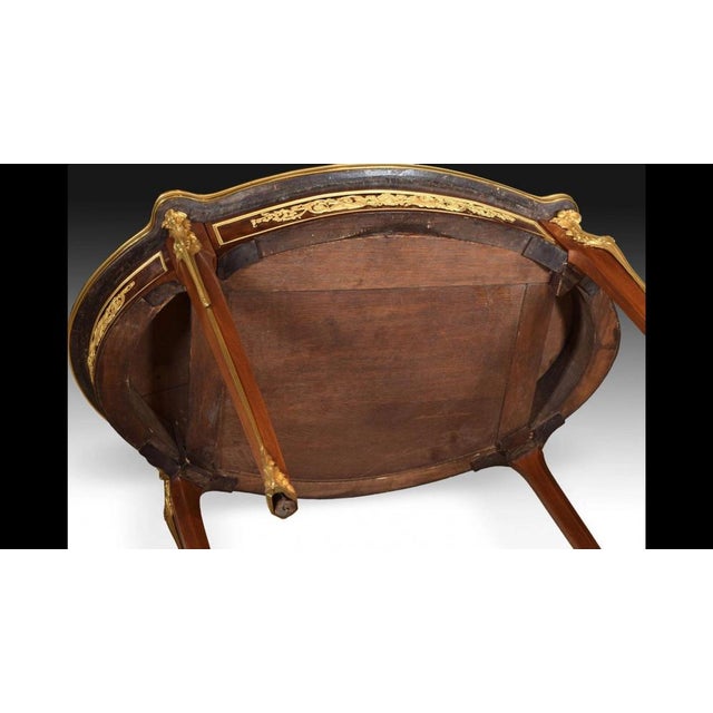 Wood Louis XVI Style Oval Coffee Table, France, 19th Century For Sale - Image 7 of 8