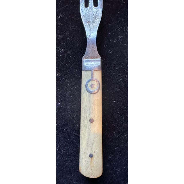 Late 19th Century, Set of 5 Antique Stag Handle/Bone Cutlery, With Sterling Silver Details For Sale - Image 4 of 4