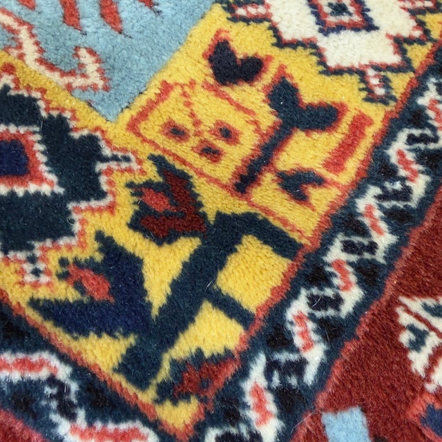 Brown Yalameh Rug with Fine Geometric Pattern by Ignoto For Sale - Image 8 of 11