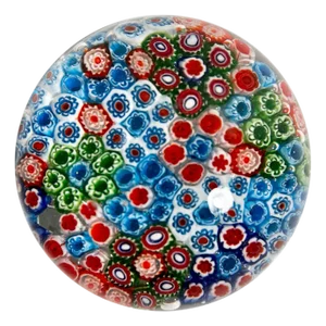 1970s Murano "millefiori" Art Glass Paperweight