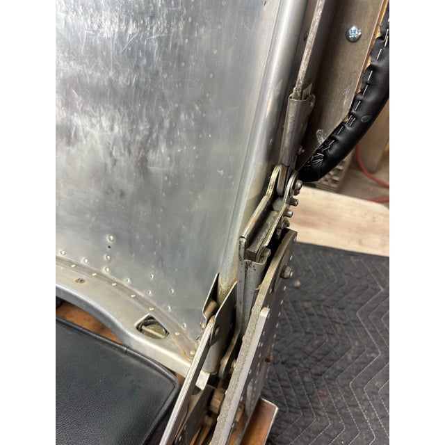 Mid 20th Century American Military Aluminum Aircraft Seat With Weber Headrest For Sale - Image 9 of 12