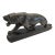 Vintage Horn Carving of a Ferocious Panther For Sale