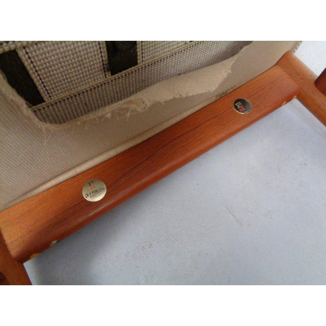 Set of Teak High-Back Chair and Ottoman by Grete Jalk for France & Son, Denmark, 1960s For Sale - Image 14 of 18