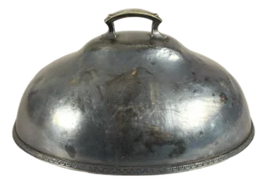 1930's Michigan Yacht Club Meat Turkey Serving Dome Cover, Silver Soldered