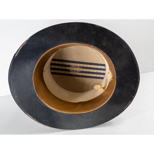Black 19th Century American Beaver Fur Top Hat by John Yeager of Philadelphia For Sale - Image 8 of 14