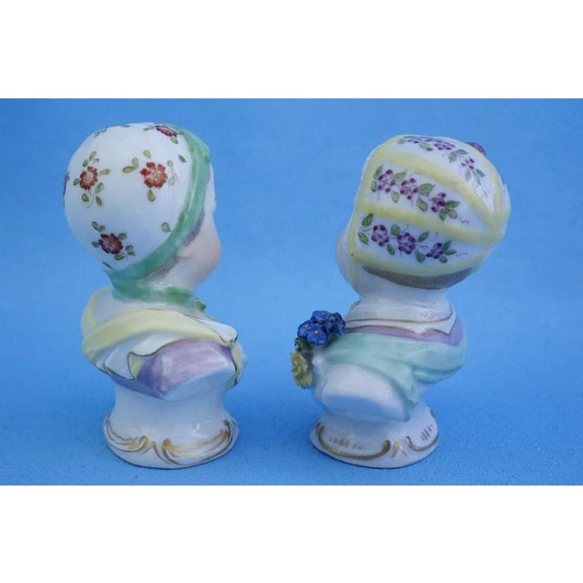19th Century Porcelain Busts of Girls from the Imperial Manufactory of Vienna, Austria, Set of 2 For Sale - Image 5 of 18