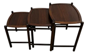 Brazilian Modern Nesting Tray Tables in Rosewood by Jorge Jabour, 1960s