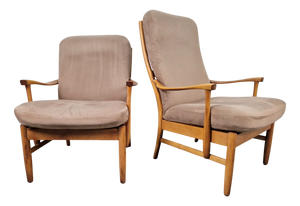 Vintage Beech Armchairs from Farstrup Møbler, 1970s, Set of 2