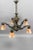 Art Deco Five-Light Bronze and Glass Floral Motif Chandelier, 1920s For Sale - Image 12 of 18