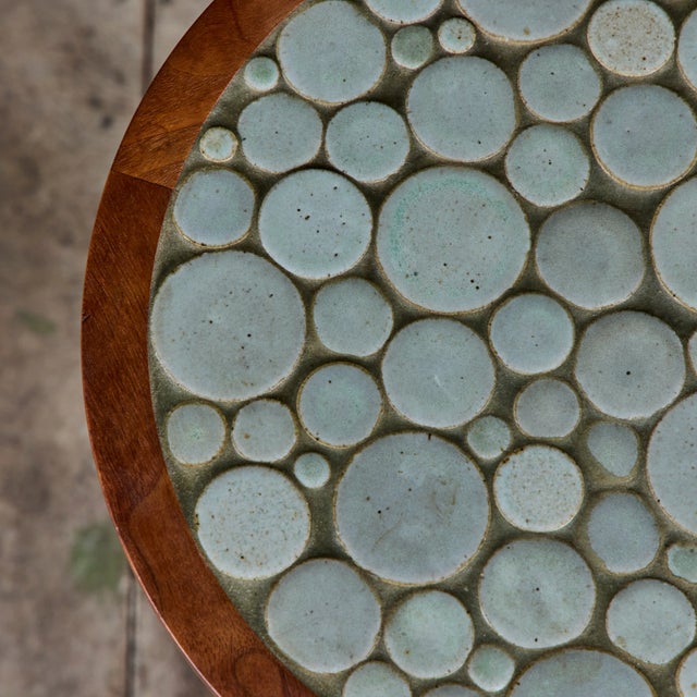 Mid-Century Modern Gordon & Jane Martz 18" Tall Mosaic Coin Tile Side Table For Sale - Image 3 of 14