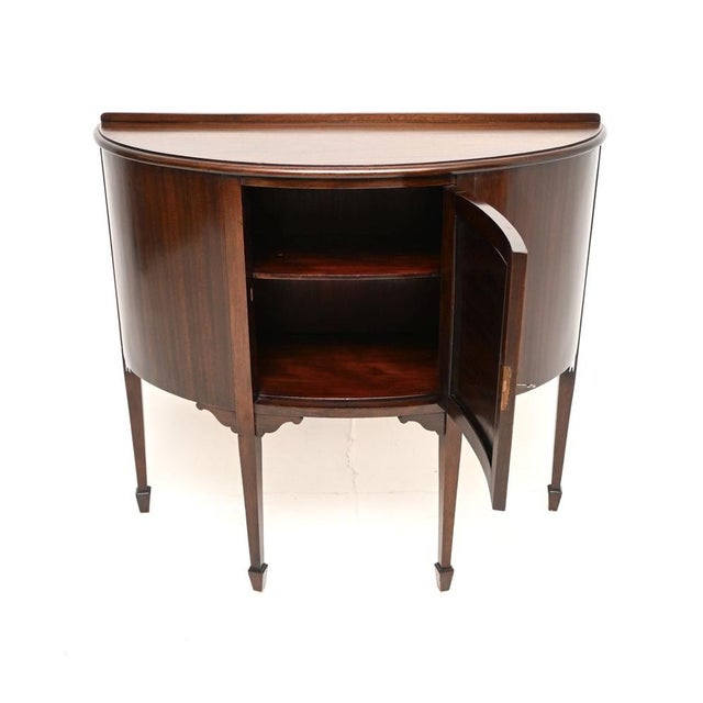 Antique Edwardian Bow Front Cabinet, 1900 For Sale - Image 3 of 10