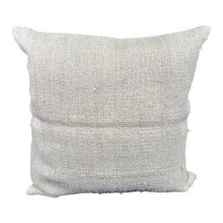 Turkish Hemp Pillow Cushion Natural Beige Pillow Cushion Cover 24"x24" For Sale