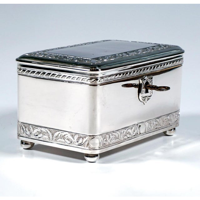 Antique Vienna Silver Biedermeier Sugar Box by Christian Sander, 1831 For Sale - Image 3 of 8