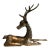 1970s Brass Lying Deer with Shamanic Inlays For Sale
