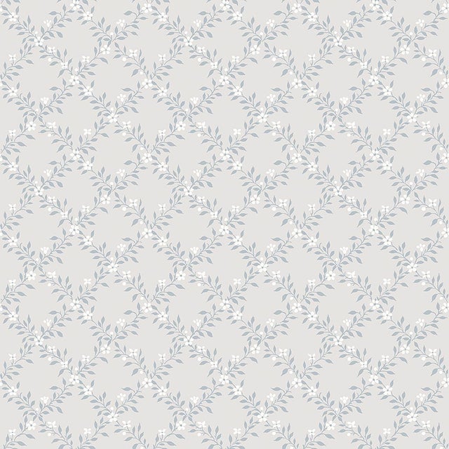 Sample - Boråstapeter Sommarslöja Wallpaper in Blue For Sale