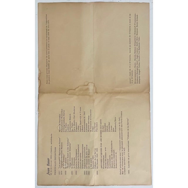 Jean Baier, 1960s Swiss Postwar Contemporary Geometric Abstract Painting on Metal Jean Baier, 1960 For Sale - Image 9 of 9