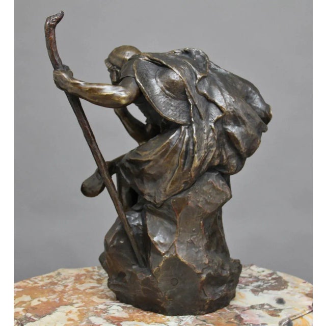 Large 19th Century Bronze Sculpture of Oedipus Meditating by Henri Daniel Contenot For Sale - Image 16 of 18