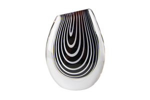 Zebra Glass Vase by Vicke Lindstrand for Kosta, 1950s