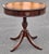 Brandt Mid-Century Regency Style Mahogany and Stenciled Leather Top Drum Table For Sale - Image 11 of 14