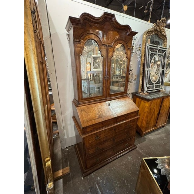 19th c. Italian Walnut Secretary. A 19th‑century Italian walnut secretary is typically a burl‑walnut, drop‑front or...