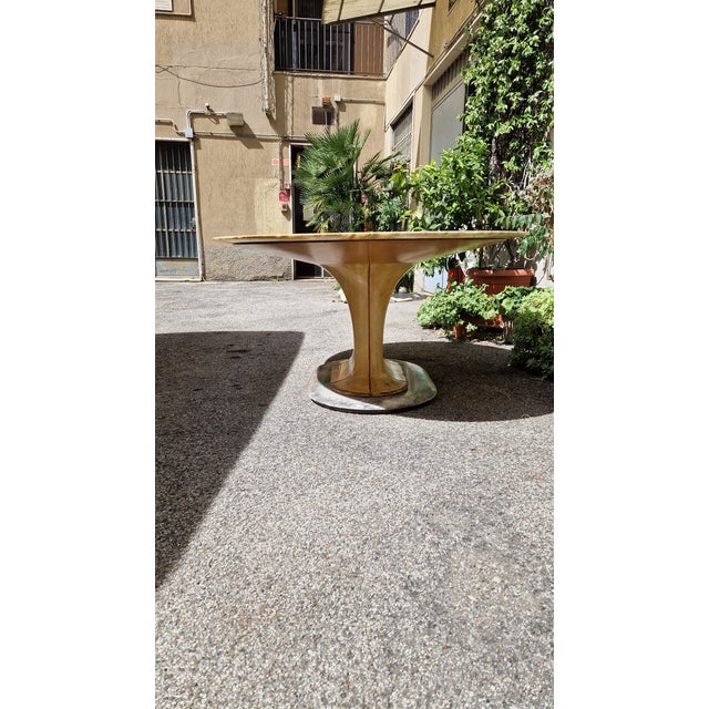 Table with Wooden Base and Oval Marble Top from Vittorio Dassi, 1950s For Sale - Image 10 of 18