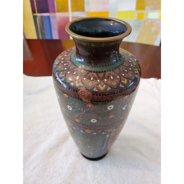 Antique Chinese 150 Years Old Enamel Vase For Sale - Image 9 of 11