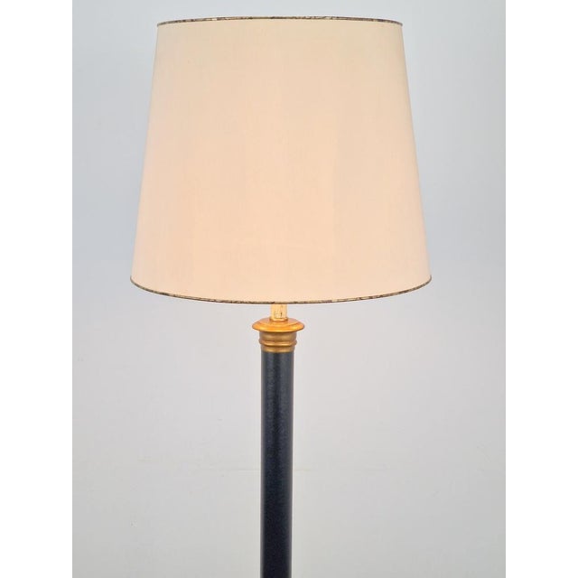 Vintage Neoclassic Green Leather Floor Lamp, 1930s For Sale - Image 14 of 18