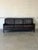 Mid-Century Modern Dark Brown Leather Three-Seater Sofa With Black Legs Danish Mid-Century Modern 1970s For Sale - Image 3 of 11